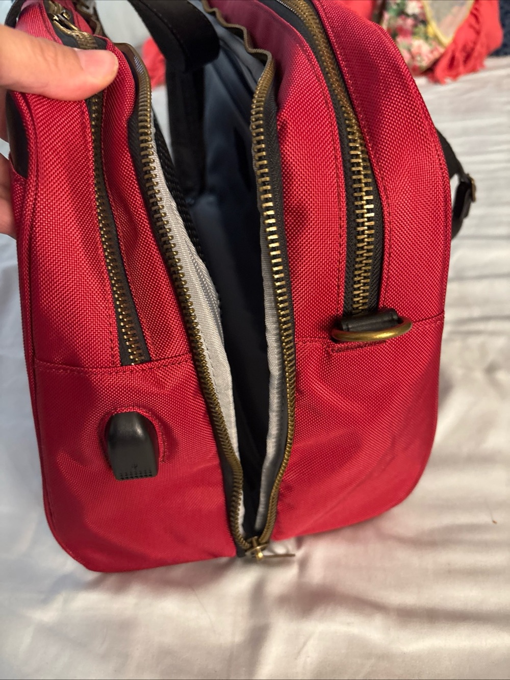 Nomad Lane Bento Bordeaux Berry Red Carry-On Duffel Bag Travel Suitcase + Cases - Picture 12 of 13
